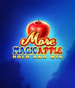 Discover the spellbinding allure of More Magic Apple Hold and Win Slot by 3 Oaks Gaming, showcasing a glistening red apple against a rich blue background. This image conveys the magical theme of the game. Suited for lovers of magical themes, the vibrant colors and appealing design make this slot stand out. 