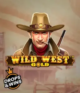  Meet the daring sheriff of "Wild West Gold," a thrilling slot game by Pragmatic Play. The image shows a confident sheriff with a sheriff’s badge, framed by a sun-baked Old West town backdrop. The game's title is boldly featured in a rustic font, accentuating the Wild West adventure theme. 