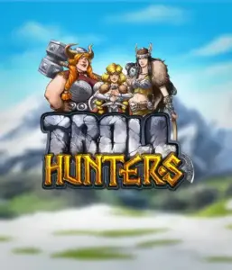 Enter the realm of "Troll Hunters," where fierce Viking warriors are poised to battle their foes. The logo displays a pair of Vikings, male and female, dressed for battle, set against a frosty mountainous backdrop. They radiate strength and courage, capturing the essence of the game's adventurous theme.